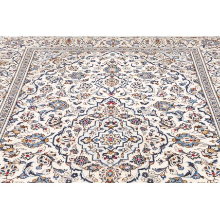 Tappeto Kashan Persia bianco grigio 197x290