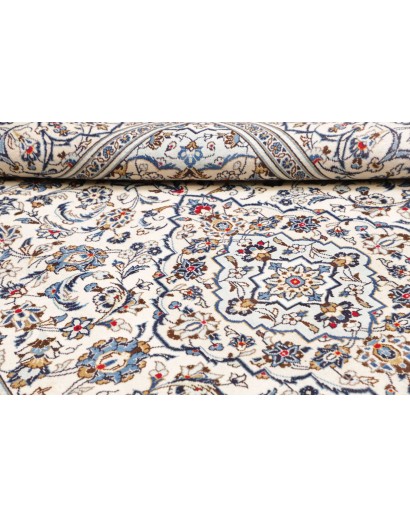Tappeto Kashan Persia bianco grigio 197x290