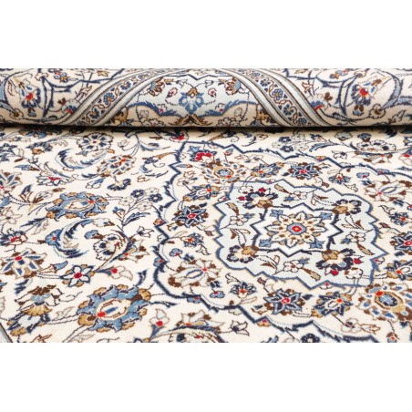 Tappeto Kashan Persia bianco grigio 197x290