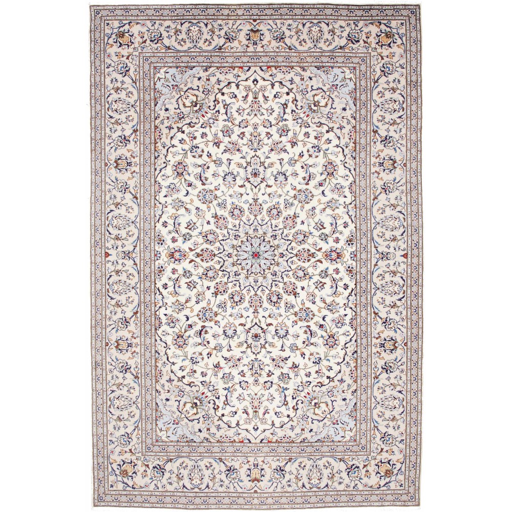 Tappeto Kashan Persia bianco grigio 200x300
