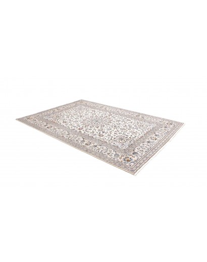Tappeto Kashan Persia bianco grigio 200x300