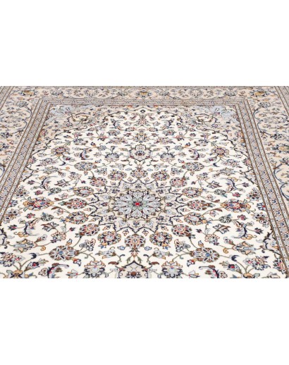 Tappeto Kashan Persia bianco grigio 200x300