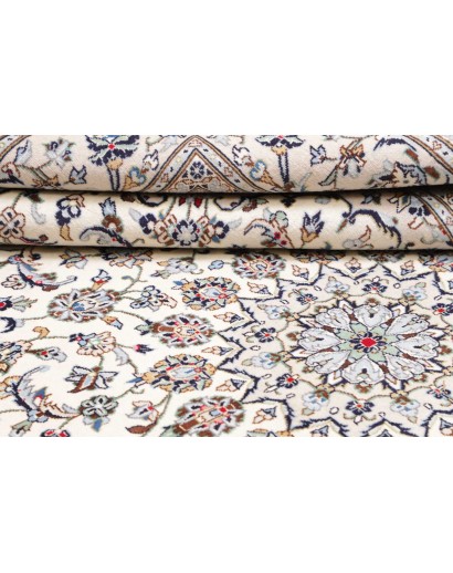 Tappeto Kashan Persia bianco grigio 200x300