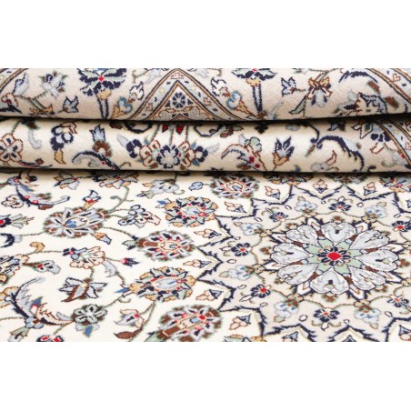Tappeto Kashan Persia bianco grigio 200x300