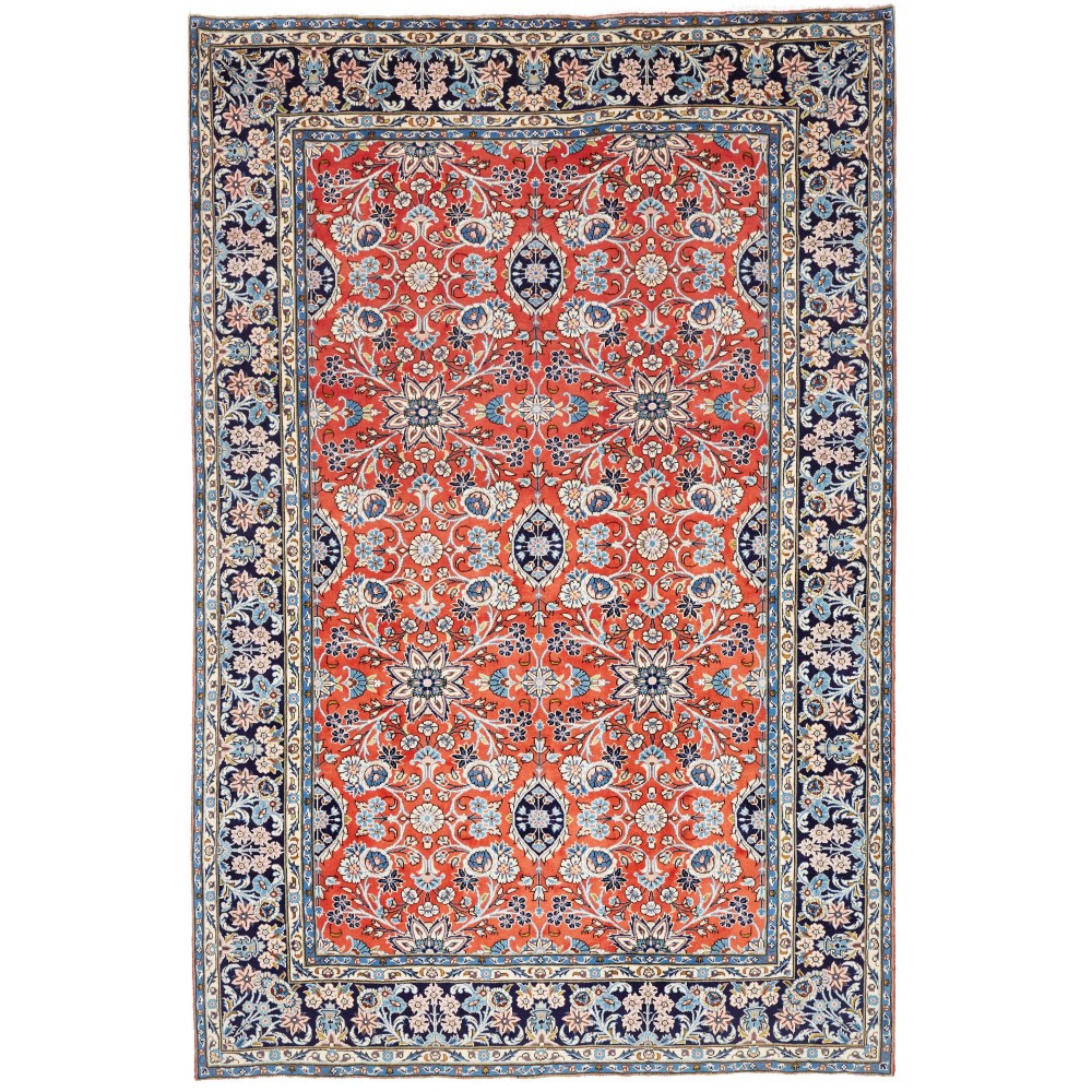 Tappeto Kashan Persia beige grigio 200x303