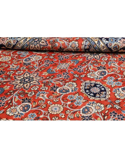 Tappeto Kashan Persia beige grigio 200x303