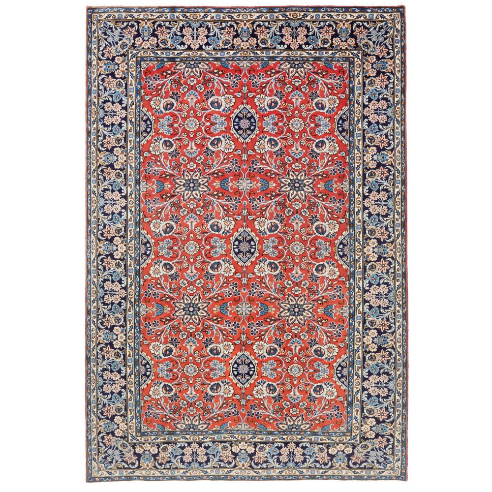 Tappeto Kashan Persia beige grigio 198x292