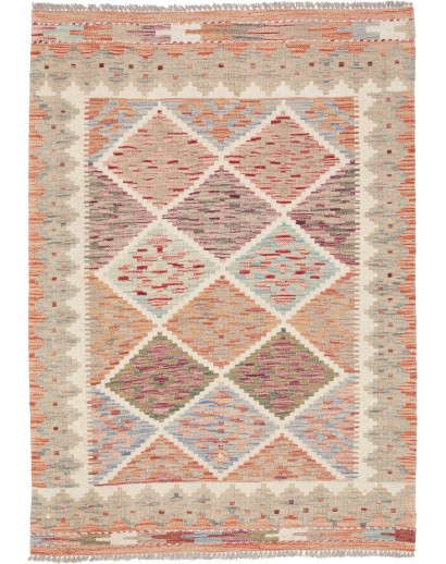 Tappeto Kilim Afghanistan marrone 105x146