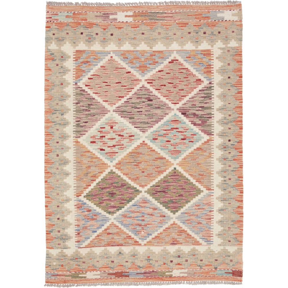 Tappeto Kilim Afghanistan marrone 105x146