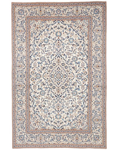 Tappeto Kashan Persia bianco azzurro 193x298