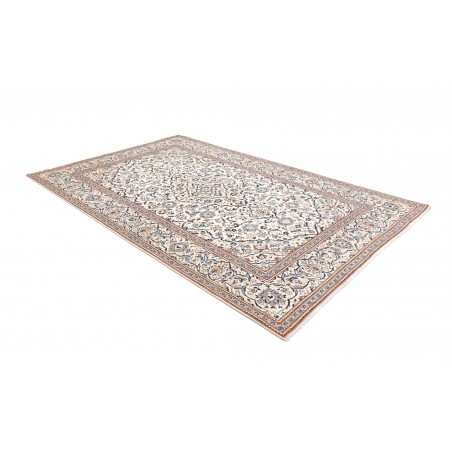 Tappeto Kashan Persia bianco azzurro 193x298