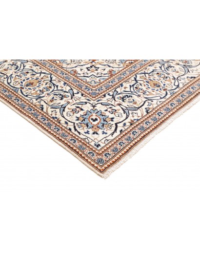 Tappeto Kashan Persia bianco azzurro 193x298