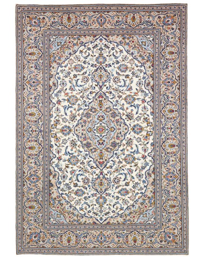 Tappeto Kashan Persia bianco verde 195x295