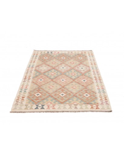 Tappeto Kilim Afghanistan beige marrone 107x154