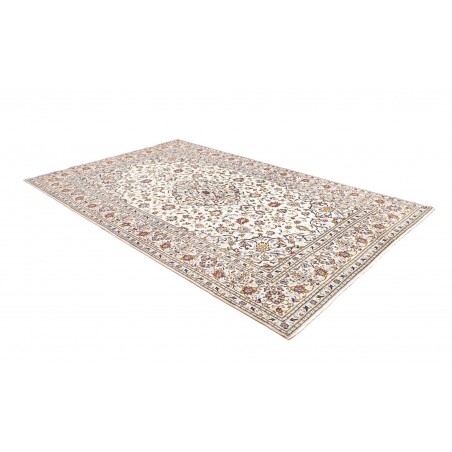 Tappeto Kashan Persia bianco marrone 196x300