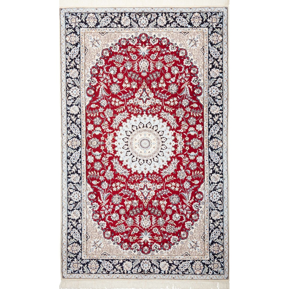 Tappeto Nain 9La Persia bianco marrone 147x246 Tappeto Nain 9La Persia bianco marrone 147x246