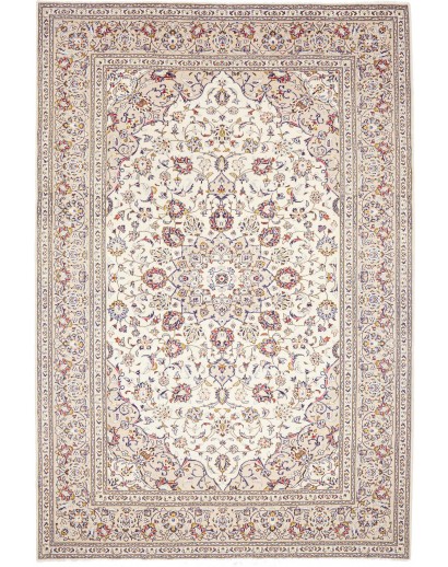Tappeto Kashan Persia bianco marrone 200x300