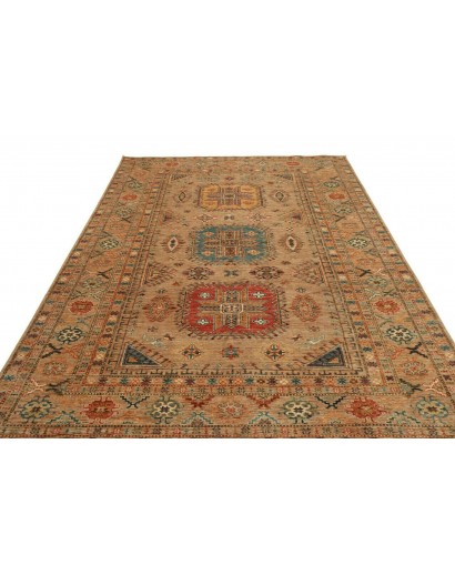 Tappeto Kazak Fine Pakistan bianco marrone 205x297