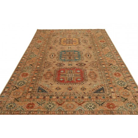 Tappeto Kazak Fine Pakistan bianco marrone 205x297