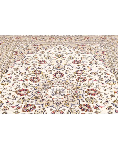 Tappeto Kashan Persia bianco marrone 200x300