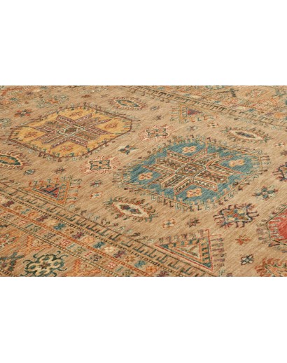 Tappeto Kazak Fine Pakistan bianco marrone 205x297