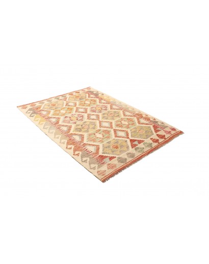Tappeto Kilim Afghanistan marrone rosso 112x156