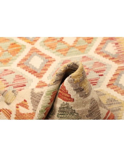 Tappeto Kilim Afghanistan marrone rosso 112x156