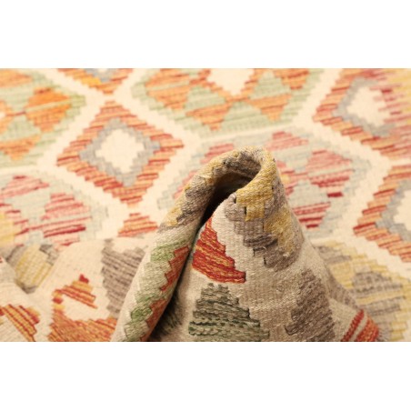 Tappeto Kilim Afghanistan marrone rosso 112x156