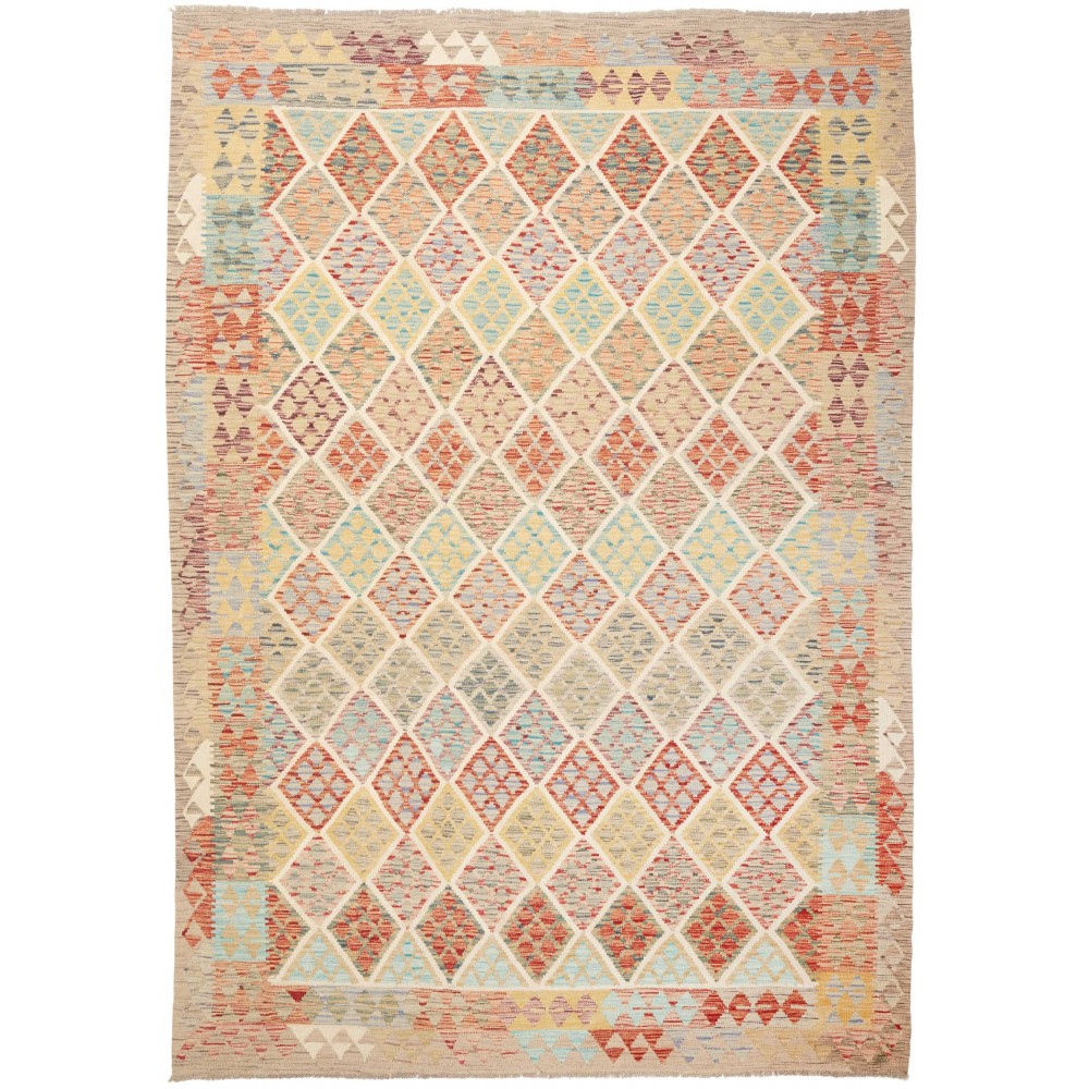 Tappeto Kilim Afghanistan marrone 207x296