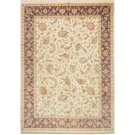 Tappeto Ghom seta Persia giallo 248x342