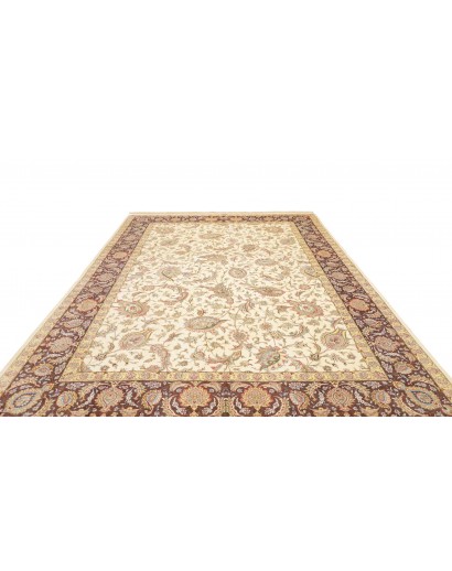 Tappeto Ghom seta Persia giallo 248x342