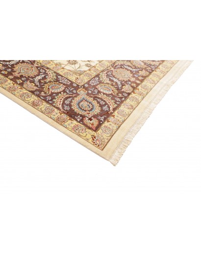 Tappeto Ghom seta Persia giallo 248x342