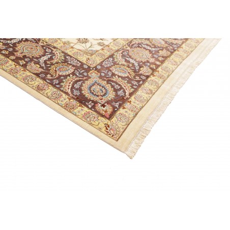 Tappeto Ghom seta Persia giallo 248x342