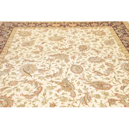 Tappeto Ghom seta Persia giallo 248x342