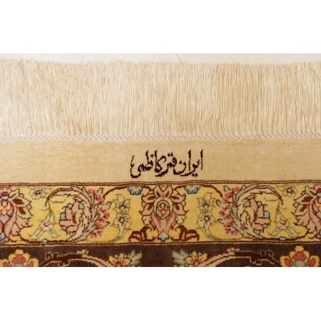 Tappeto Ghom seta Persia giallo 248x342