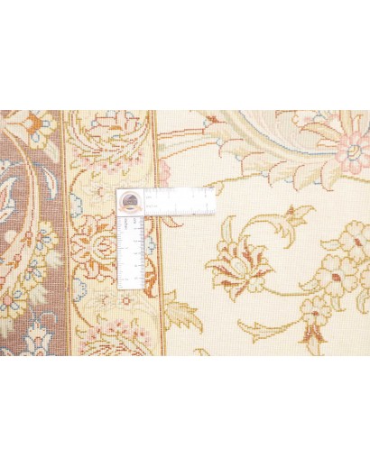 Tappeto Ghom seta Persia giallo 248x342