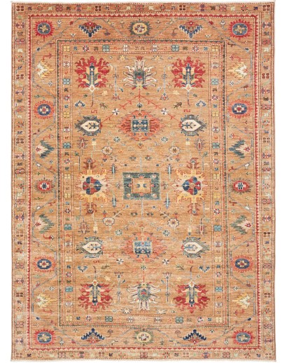 Tappeto Kazak Fine Pakistan marrone arancione 205x296