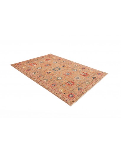 Tappeto Kazak Fine Pakistan marrone arancione 205x296