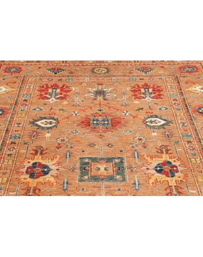 Tappeto Kazak Fine Pakistan marrone arancione 205x296