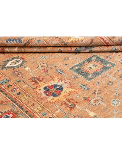 Tappeto Kazak Fine Pakistan marrone arancione 205x296