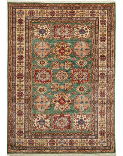 Tappeto Kazak Fine Pakistan bianco giallo 148x202