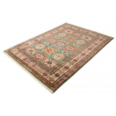 Tappeto Kazak Fine Pakistan bianco giallo 148x202