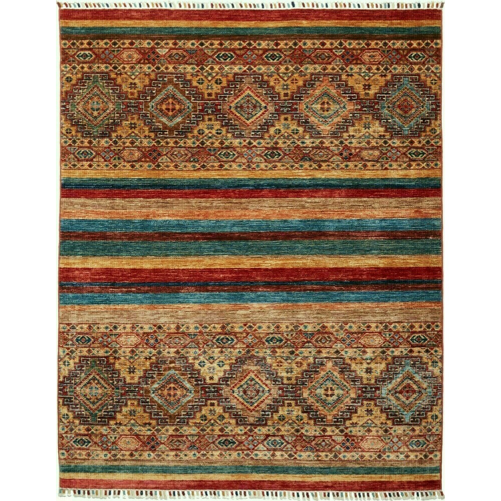 Tappeto Samarkand Pakistan marrone grigio 148x190
