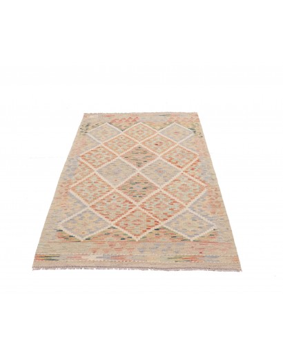 Tappeto Kilim Afghanistan beige azzurro 103x163