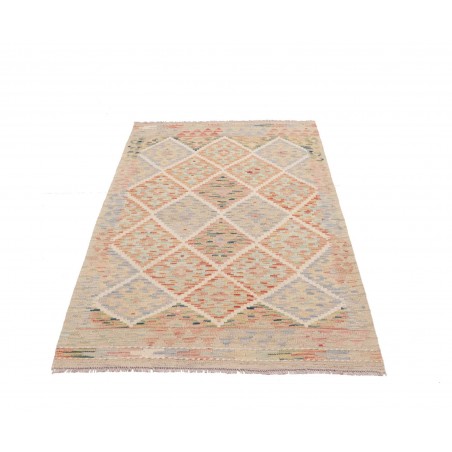 Tappeto Kilim Afghanistan beige azzurro 103x163