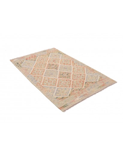 Tappeto Kilim Afghanistan beige azzurro 103x163