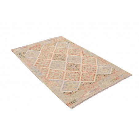 Tappeto Kilim Afghanistan beige azzurro 103x163