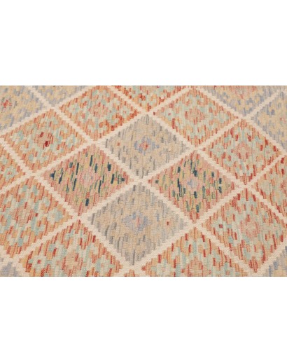 Tappeto Kilim Afghanistan beige azzurro 103x163