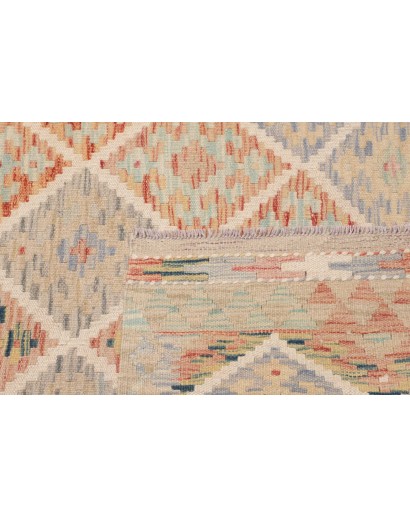 Tappeto Kilim Afghanistan beige azzurro 103x163