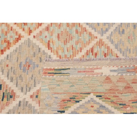 Tappeto Kilim Afghanistan beige azzurro 103x163